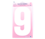 Hemline - Iron On Number Large 20cm - White 9