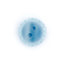 HEMLINE BUTTONS - Embossed Edge Button - baby blue 11mm