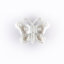HEMLINE BUTTONS - Novelty Pearled Butterfly Button - white 18mm