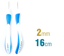ADDI AddiSwing Ergonomic Crochet Hook Aluminium 16cm x 2.00m