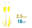 ADDI AddiSwing Ergonomic Crochet Hook Aluminium 16cm x 2.50mm