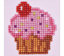 Cup Cake Yum - 7.6 x 7.6cm (3 x 3in)