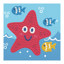 Happy Star Fish - 10 x 10cm