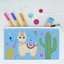 Zippered Pouch Llama Party - 14cm