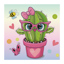Dotzies Pretty in Pink Cactus - 23 x 23cm