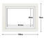White Frame with White Mat Board DDF16.W590X835MW