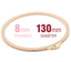 Embroidery Hoop - Wooden Screwed 8mm beechwood 5"/130mm