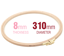 Embroidery Hoop - Wooden Screwed 8mm beechwood 12"/310mm