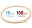 Embroidery Hoop - Wooden Screwed 16mm beechwood 4"/100mm