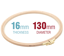 Embroidery Hoop - Wooden Screwed 16mm beechwood 5"/130mm