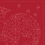 Sashiko Panel - Linen/Cotton 137 x 50cm Christmas Red