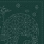 Sashiko Panel - Linen/Cotton 137 x 50cm Christmas Green