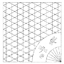 DARUMA - Sashiko Printed Cloth White - Cross Hatch & Fan