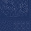 Sashiko Panel - Linen/Cotton 137 x 50cm Ocean Navy