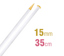 Addi Knitting Needle 35Cm X 15.00Mm - champagne/gold glitter