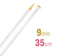Addi Knitting Needle 35Cm X 9.00Mm - champagne/gold glitter