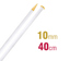 ADDI Knitting Needle 40cm x 10mm - Champagne Glitter
