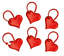 ADDI Stitch Markers Hearts 6 pcs