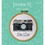 Mini Cross Stitch Kit with Hoop 10cm - Smile