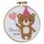 Mini Cross Stitch Kit with Hoop 10cm - Bear