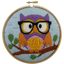 Starter Long Stitch Kit with Hoop 15cm - Owl