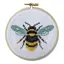 Mini Cross Stitch Kit with Hoop 10cm - Bee