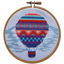 Mini Cross Stitch Kit with Hoop 10cm - Hot Air Balloon