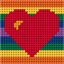 Cross Stitch Kit 14 x 14cm - Heart
