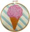 Starter Long Stitch Kit with Hoop 15cm - Ice Cream