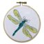 Mini Cross Stitch Kit with Hoop 10cm - Dragonfly