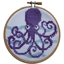 Mini Cross Stitch Kit with Hoop 10cm - Octopus