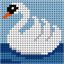 Cross Stitch Kit 14 x 14cm - Swan Princess