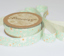 PRINTED COTTON RIBBON 15MM X 5M-100% cotton  green and  orange / floral