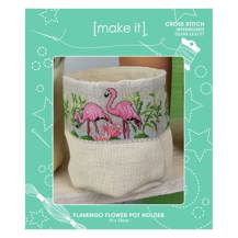 Flamingo Flower Pot Holder 15x15cm