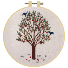 MAKE IT Embroidery Kit 15cm -  BIRDS IN TREES
