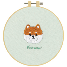 Embroidery Kit 15cm -  BOW WOW