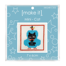 Mini Cross Stitch Kit 7 x 6cm - Cat