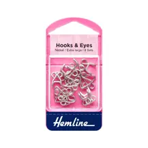 Hemline - Hook & Eye size 13/8 sets - Nickel