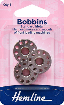 Hemline - Bobbin Metal Standard 10 Hole Universal 3pk
