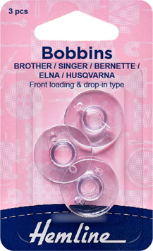 Hemline - Bobbins Plastic Bernette 3pk