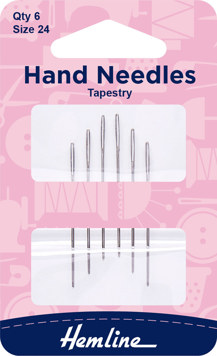 Hemline - Hand Needle - Tapestry 6pk - size 24