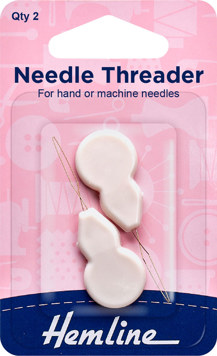 Hemline - Threader Needle Plastic Handle 2pk