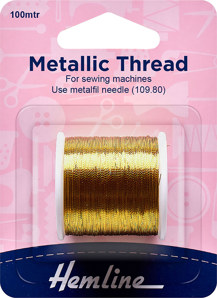 Hemline - Thread Metallic 100m - Gold