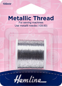 Hemline - Thread Metallic 100m - Silver