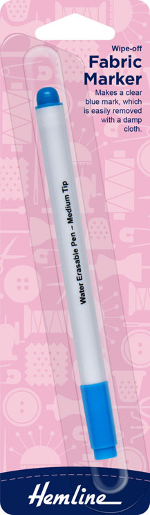 Hemline - Marker Fabric Wipe-Off Felt Tip - Blue