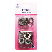 Hemline - Eyelets 10.5mm Refill 24pcs - Nickle