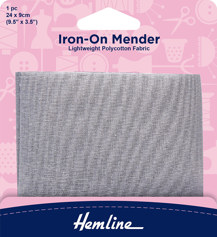 Hemline - Patch Mender Iron-On 1pce - Light Grey