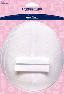 HEMLINE HANGSELL - Shoulder Pad Covered Raglan 13mm, large - white