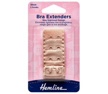 Hemline - Bra Back Expander 28mm - 2 Hook - Nude