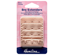 Hemline - Bra Back Expander 50mm - 3 Hook - Nude